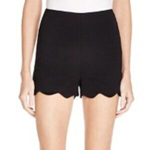 Aqua Black Scalloped Shorts